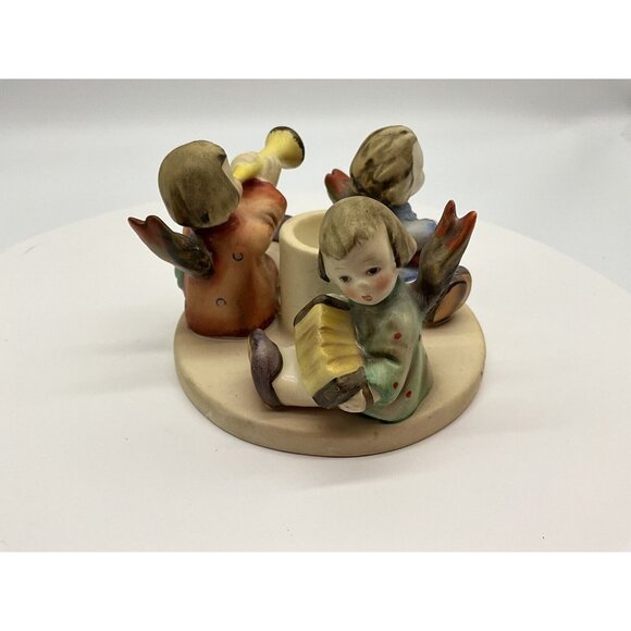 Hummel Figurine Herald Angels Candlestick Holder TMK2 Full Bee Goebel Germany - Picture 15 of 16